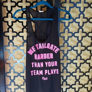 PINK Victoria Secret TAILGATE HARDER THAN YOUR TEAM PLAYS TANK‎ TOP
